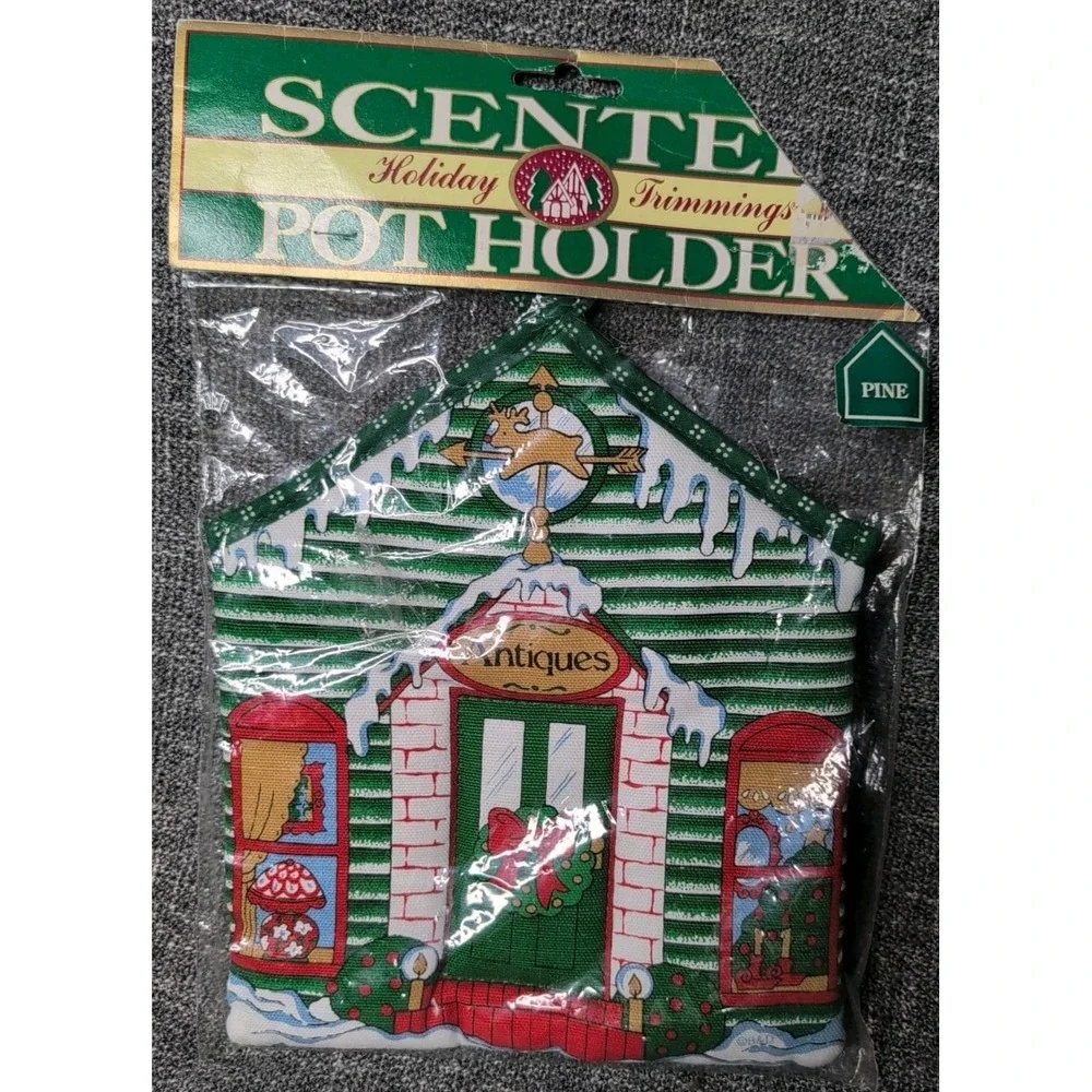 Holiday Trimmings Sealed Scented Potholder Pine Aroma Vintage Kitchen Decor